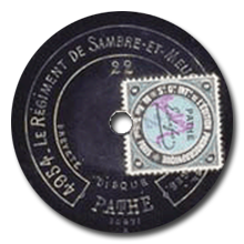 etiquette de disque Pathe n?4954 Le regiment de Sambre et Meuse